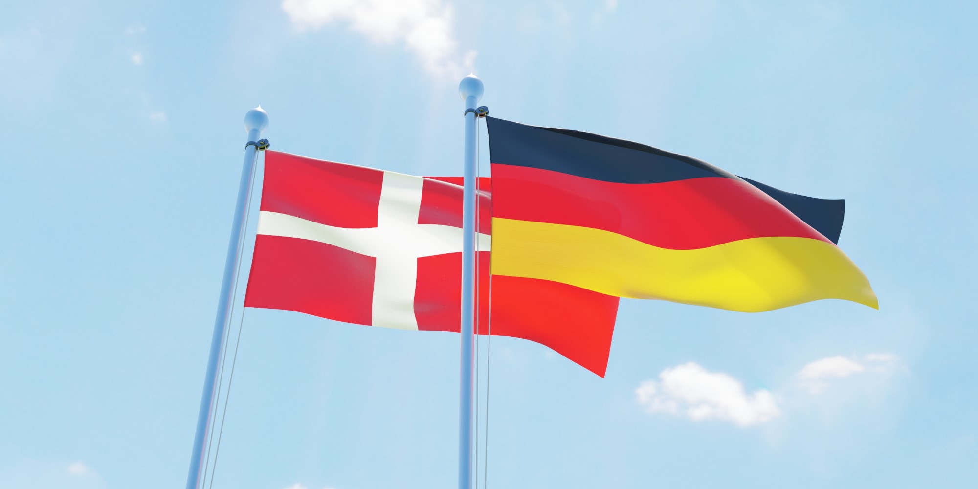 Det danske og tyske flag